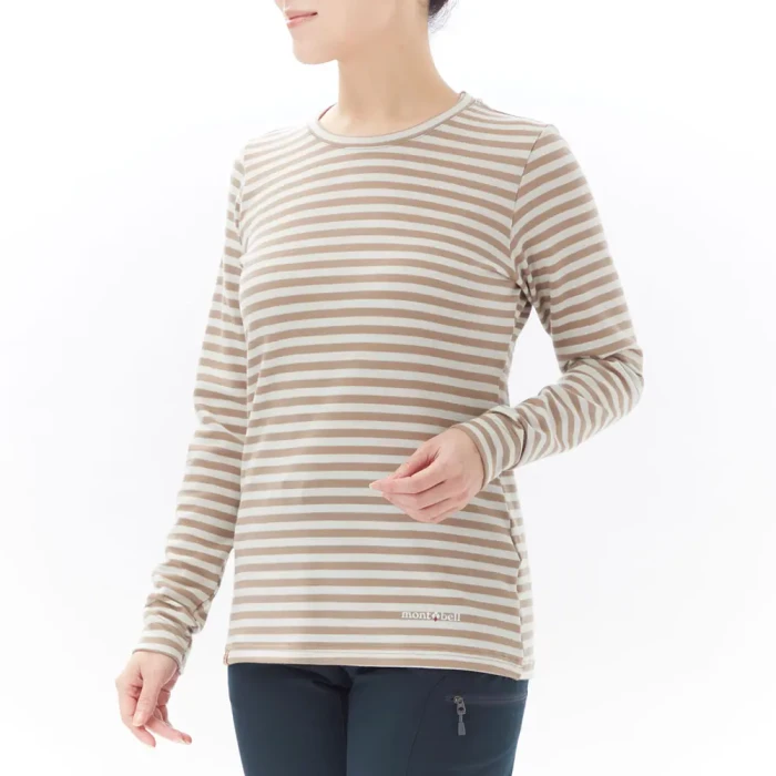 メリノウールプラスボーダーロングスリーブT Women's | Montbell Japan