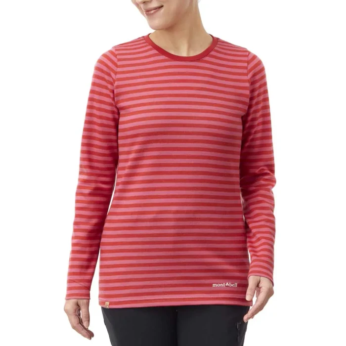 メリノウールプラスボーダーロングスリーブT Women's | Montbell Japan