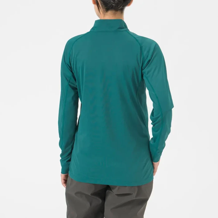 Tシャツ・カットソー ASCLO Shine V Nylon Sweat Shirt (3color) WOMEN'S ASICS STRIPES V-NECK | Aurora Green Heather | T