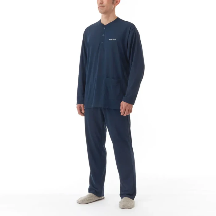 新品未使用mariness Mサイズ ネイビー パジャマ 呼吸するパジャマ（レディース）マオカラータイプ ｜睡眠てらす