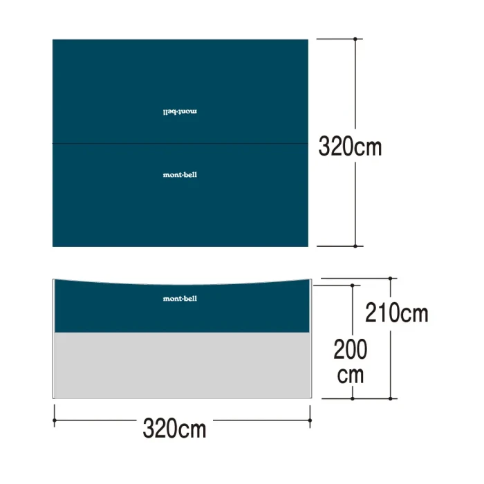 Rectangle Tarp w/ Mesh Screen | Montbell Japan