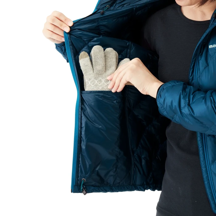 極美品❣️モンベル 800FP スペリオダウンパーカ レディース Sブルー 青 スペリオダウン パーカ Women's｜モンベル