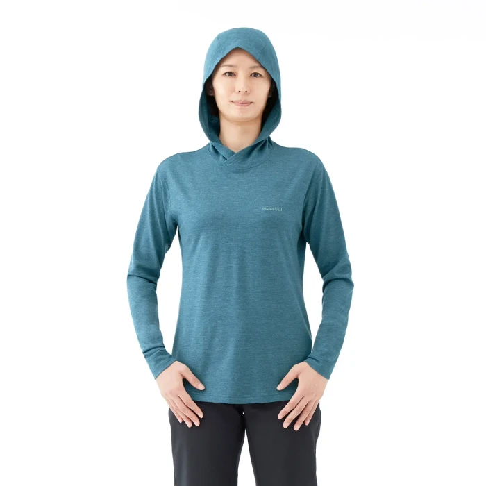 mont bell - モンベル メリノウールプラス ライトフーディー グレー Мサイズ メリノウールプラス ライト パーカ Women's｜モンベル