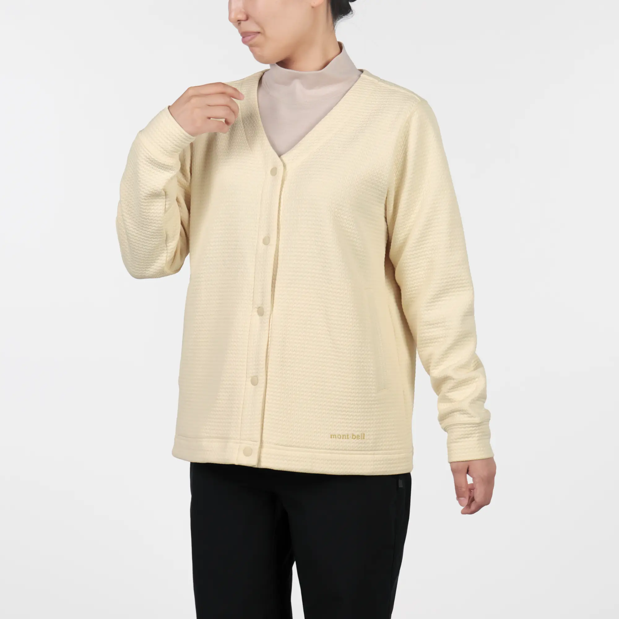 BELPER ワッフルカーディガン ボリュームワッフルミックスニットルーズカーディガン 2022WINTER MONO