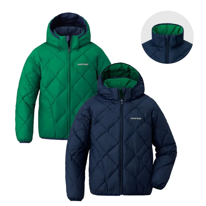 mont-bell キッズ リバーシブル ダウンジャケット 160cm B14 リバーシブル ダウンパーカ Kid's 140-160 | Montbell Japan