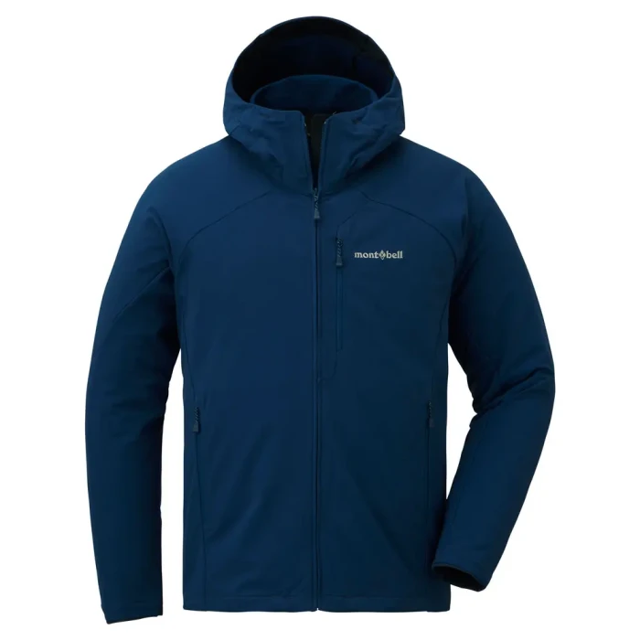 mont-bell フード付きジャンパー 青（リバーシブル） montbell フード付きダウンジャケット 青⁄黒