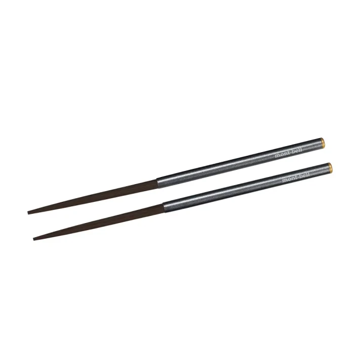 Kikkerland Portable & Collapsible Travel Chopsticks In Silver – Stainless Steel With Wood Tips