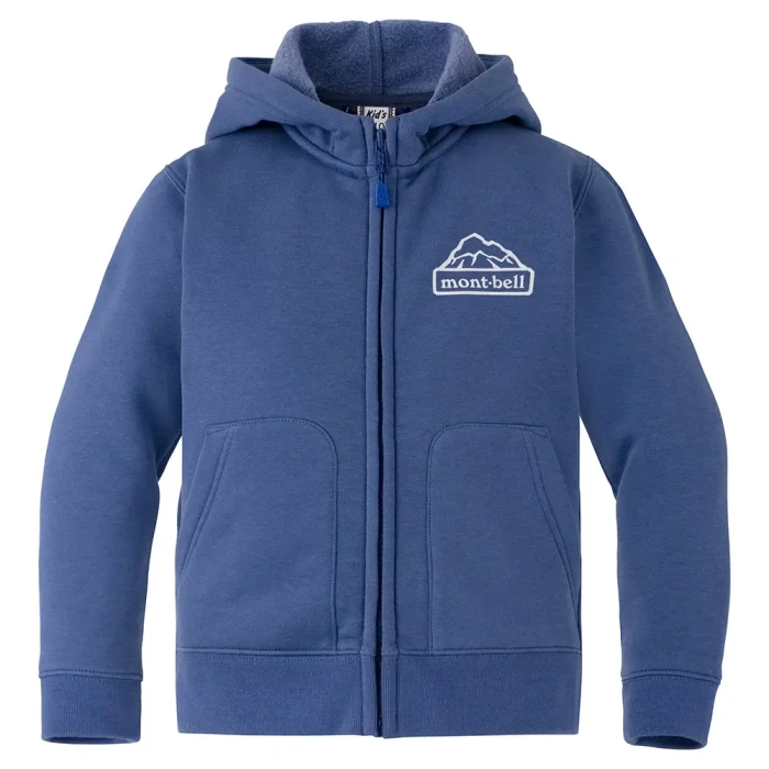 mont bell 120cm オールインワン　ブルー コットン スウェットジップパーカ Kid's 100-120 | Montbell Japan