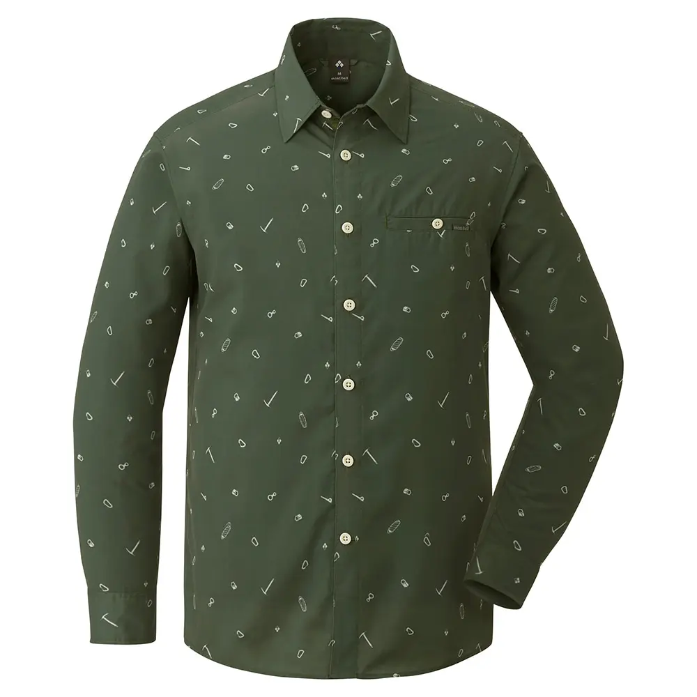 WIC.ライト プリント ロングスリーブシャツ Men's | Montbell Japan