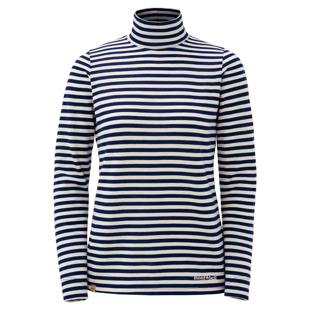 メリノウールプラスボーダーハイネックシャツ Women's | Montbell Japan