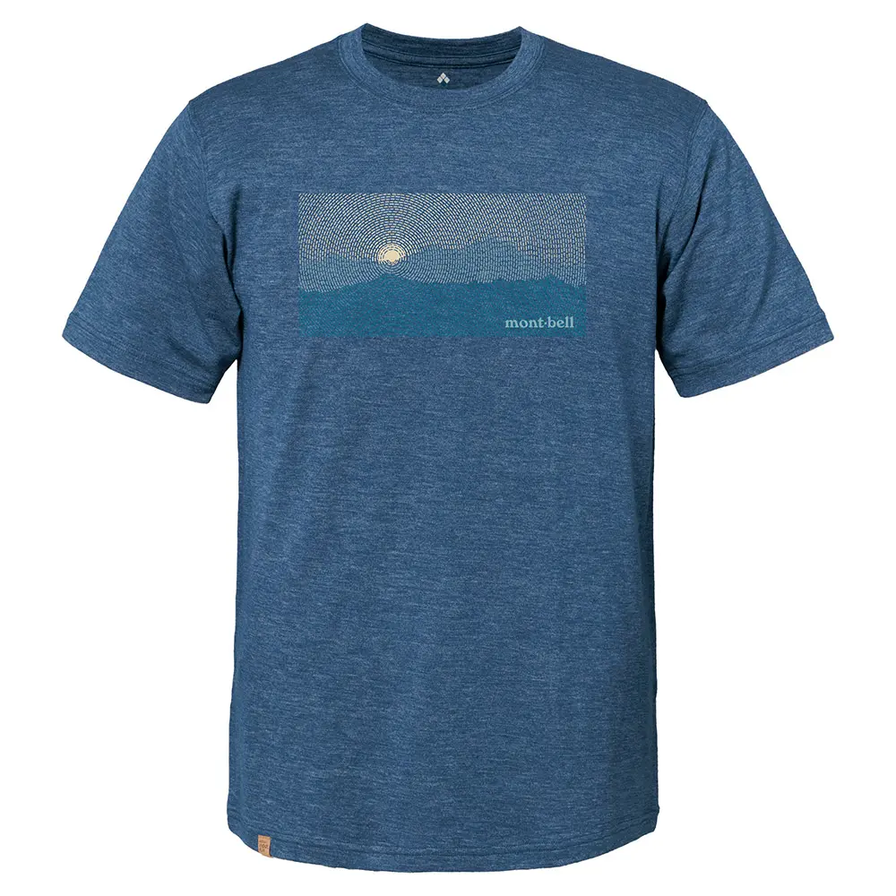 メリノウールプラスライト T Men's 太陽と山 | Montbell Japan