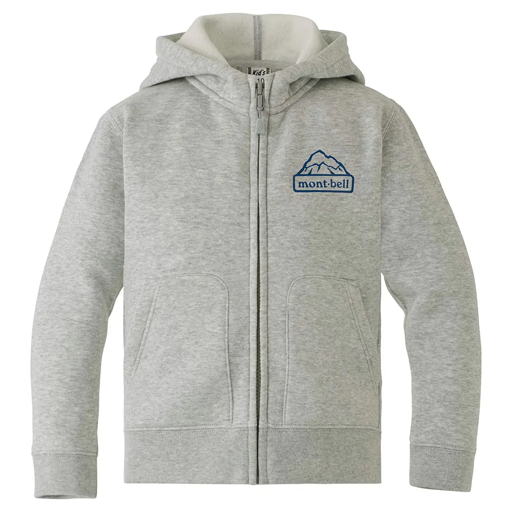 Cotton Full-Zip Hooded Sweatshirt Kid's 100 - 130 | Montbell Japan