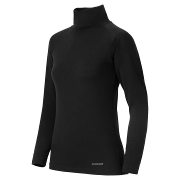 mont-bell SUPER MERINO WOOL 中厚手 Mサイズ 黒 SUPER MERINO WOOL EXP. High Neck Shirt Men's | Montbell Japan