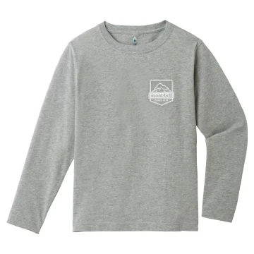 Cotton Long Sleeve T Kid's Peak Logo 100 - 120 | Montbell Japan